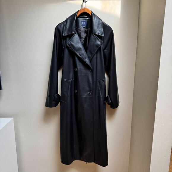 Gap Vegan Leather Trench Coat - Picture 4 of 13